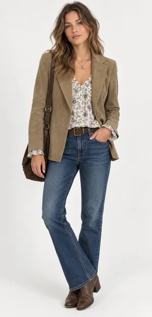 Alfani Tan Leather Women Blazer Jacket SP Suede Fall Classic Preppy Coat Classic thumbnail 1