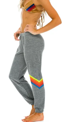 Aviator Nation Chevron 5 Stripe Joggers Sweatpants size XL thumbnail 1