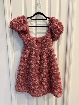Altar’d State Krystal Rosette Textured Floral Mini Dress thumbnail 3