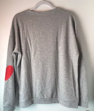 ♥️ Heart Sweatshirt, XXL Gray thumbnail 2