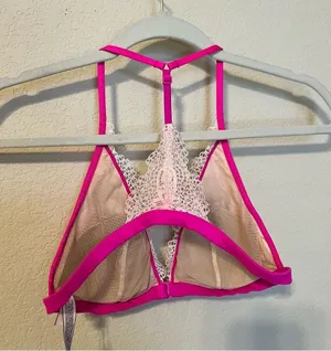 Victoria Secret Hot Pink Lace Triangle Ombré Bralette thumbnail 6