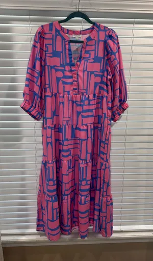 Mary Square Maxi dress Pink Size M thumbnail 1