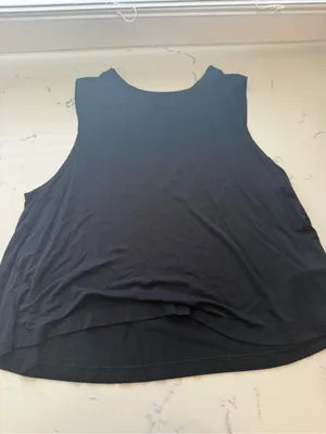 Carbon38 Black Sleeveless Draped Tank thumbnail 2