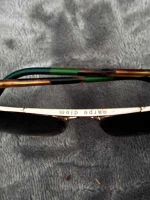 Carpe Diem Maverick Teardrop Aviator Gold-Tone Metal Frame Sunglasses thumbnail 2