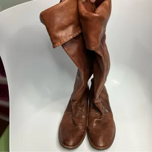 Nicole soft leather boots knee‎ high size 7.5 Brown thumbnail 4