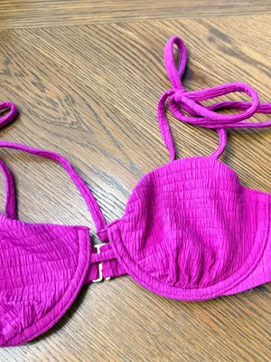 Abercrombie & Fitch Tie-Strap Underwire Bikini Top XXS NWOT thumbnail 8