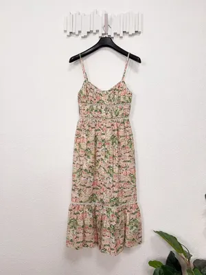 Jacquie the Label Julian Midi Dress Scenic Print Smocked Back Tiered Midi Dress thumbnail 2