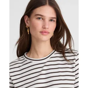 MADEWELL The Perfect Crewneck Tee in Allday Jersey in Roasted Chicory Size Large thumbnail 10