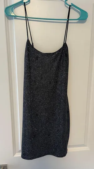 Lucy in the Sky Black Glitter Dress thumbnail 1
