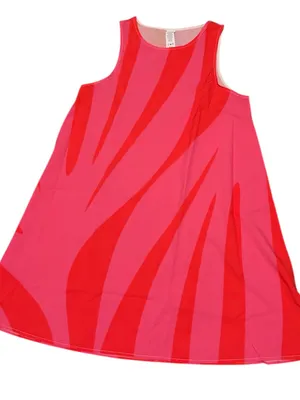 Pink & Red Sleeveless A-Line Dress thumbnail 2
