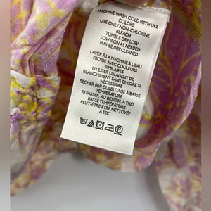 Free People Say The Word Ruched Floral Top Small NEW thumbnail 6