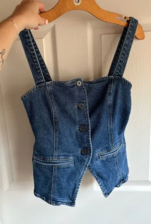 Denim Top Forever 21 thumbnail 1