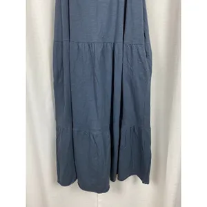 Natural Life Navy Blue Cotton Tiered Maxi Dress Sz.M thumbnail 9