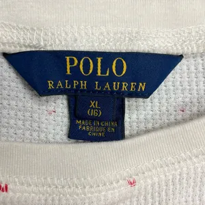 POLO Ralph Lauren kids youth thermal waffle long sleeve top fair isle winter XL thumbnail 3