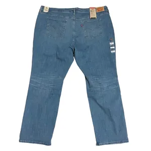 Levi's 724 Jeans Women's Size 26W NWT High Rise Slim Straight Distressed Blue thumbnail 3