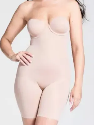 Spanx Shape Suit Your Fancy Strapless Cupped Mid Thigh Shaper thumbnail 1