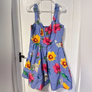 NWT Anthropologie Maeve Scoop Neck Floral Print Dress size Medium thumbnail 2