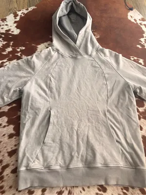 Lululemon light gray scuba hoodie size 8 thumbnail 4