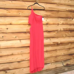 Jump Apparel Juniors One Shoulder Jersey Gown with Cutout thumbnail 3
