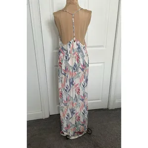 Rip Curl Sea Breeze Maxi Dress Beach Tropical Floral White Size XL thumbnail 6
