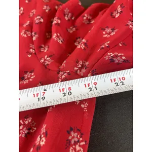 Madewell XL Red Ditsy Floral Babydoll Blouse Sheer Long Sleeve Boho Cottagecore thumbnail 12