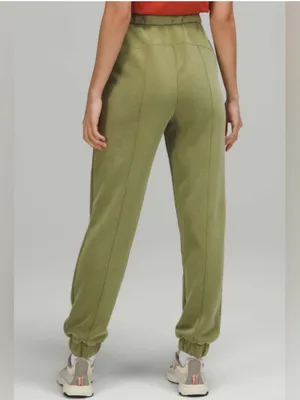 Lululemon Athletica Softstreme Relaxed High Rise Bronze Green Jogger Pants Sz 6 thumbnail 3