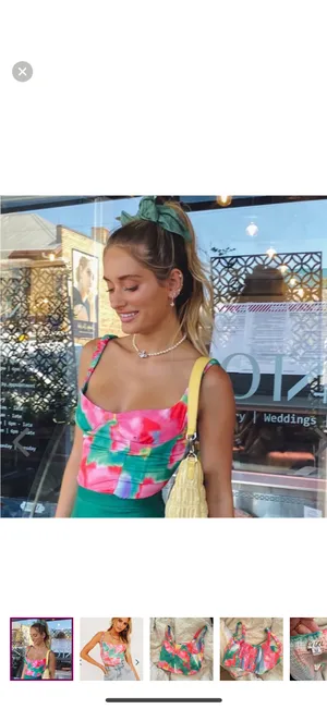 Verge Girl italian summer colorful corset top thumbnail 1