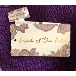 Band of the Free NWT Floriane Purple Floral Balloon Sleeve Crop Top Women Large thumbnail 14