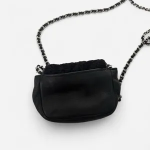 aimee kestenberg fierce and fab shearling chain leather flab mini micro purse thumbnail 7