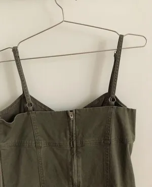Cotton On Green 100% Cotton Cargo pocket Dress thumbnail 3