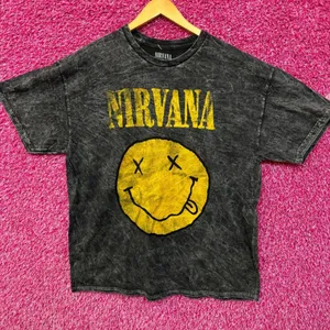 Nirvana Nevermind Dead Eye Smiley Grunge Acid Wash Tee XL thumbnail 1