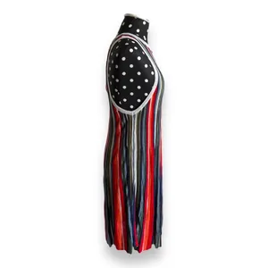 Free People Womens Dress Sz S Rainbow Dragon Metallic Striped Mini Sweater‎ thumbnail 7