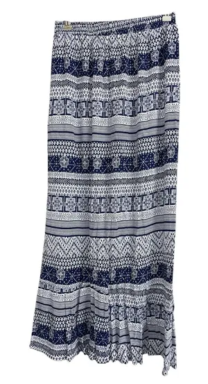 Alya Blue Geo-print Striped Column Skirt size Medium thumbnail 1