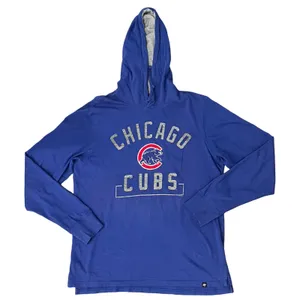 Chicago Cubs Blue Red ‘47 Brand MLB Baseball Lightweight Hoodie size L Unisex thumbnail 1