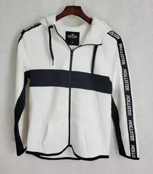 Hollister Full Zip‎ Hoodie Womens X-Small Black White Spell Out Sleeves Sporty thumbnail 1