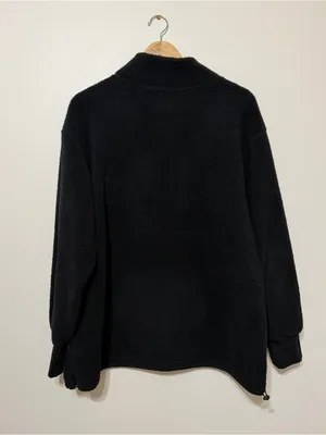 OFFLINE by Aerie Black Fleece Quarter Zip Pullover Size Large Sweater Jacket thumbnail 7