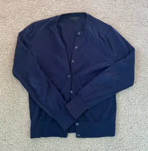 J. Crew Women's Navy Cardigan Sweater thumbnail 1