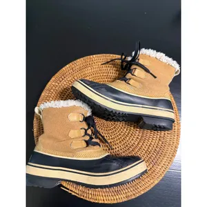 Sorel Winter Carnival Waterproof Tan Black Faux Fur Snow Duck Boots Womens‎ 7 thumbnail 9