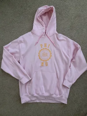 Gildan Phi Mu Pink Fleece Hoodie thumbnail 1