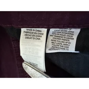 Lucky Brand Brooke Legging Jeans Purple Velour Skinny Pants Size 6/28 thumbnail 6