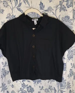 Future collective black crop top thumbnail 1