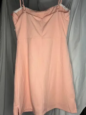 Hello Molly Light Pink Embellished Spaghetti Strapped Lined Mini Dress thumbnail 6