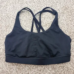 Lululemon‎ Peloton Energy Bra Women 8/M Black Strappy Camo Logo Sports Bra Top thumbnail 5