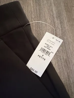 GAP Black Wide-Leg Low-Rise Easy Trousers Pleated Pants Size 2 NEW thumbnail 5