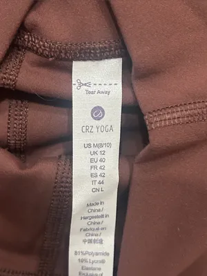 CRZ YOGA High Waist Leggings in Deep Plum thumbnail 2