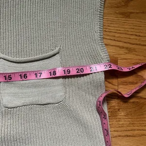 Cropped cotton sweater sleeveless thumbnail 2
