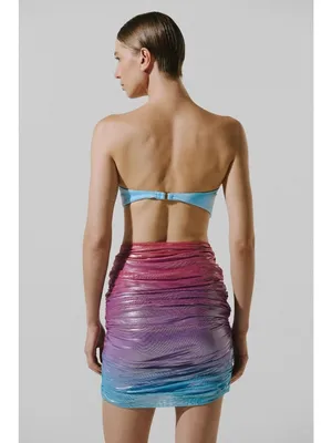 Baobab Jasmin Mini Skirt Cover Up Raspado Purple Blue Womens Size Small thumbnail 2