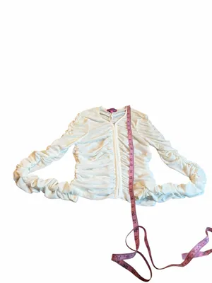 EDIKTED cream ruched blouse thumbnail 2