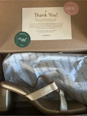 Anthropologie Kansas Eureka in gold NIB thumbnail 2