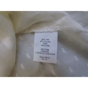 Madewell‎ Silk Blouse S Cream Swiss Dot Pleated Snap Button Back 06675 FA13 thumbnail 7